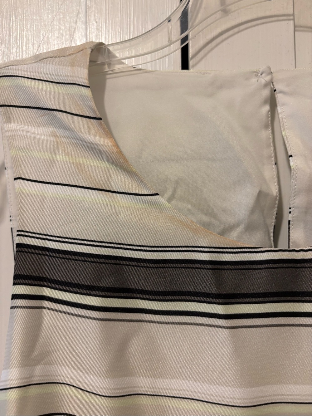 Banana Republic Striped Pleated Midi Dress in Cream and Black - Picture 8 of 8
